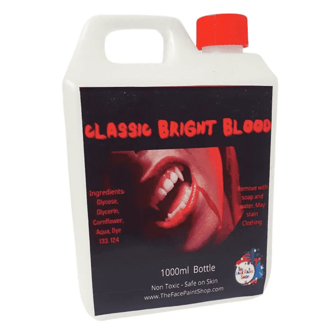 Classic Bright Fake Blood - 1000ml The Face Paint Shop SFX Product The Face Paint Shop Australia buy face paints near me
