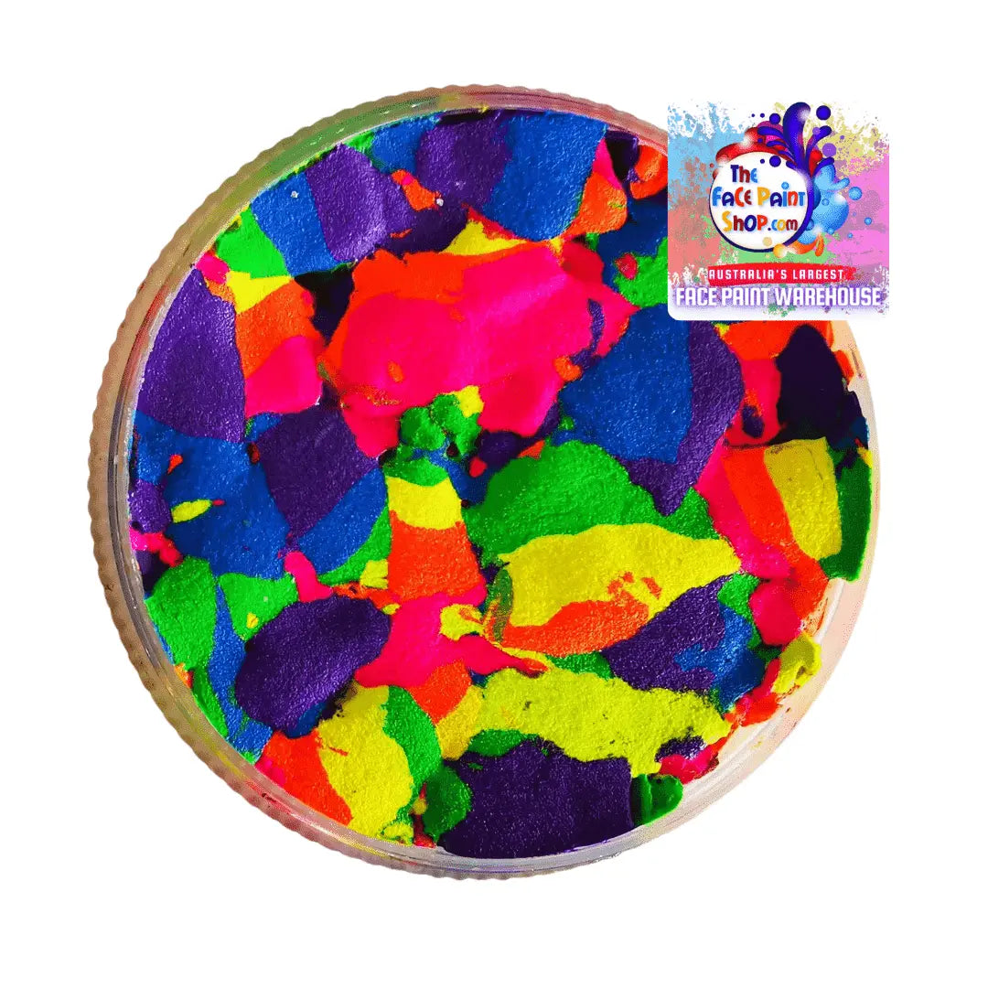 Confetti Face Painting Cake 30g- Neon Party The Face Paint Shop Confetti Cake The Face Paint Shop Australia buy face paints near me