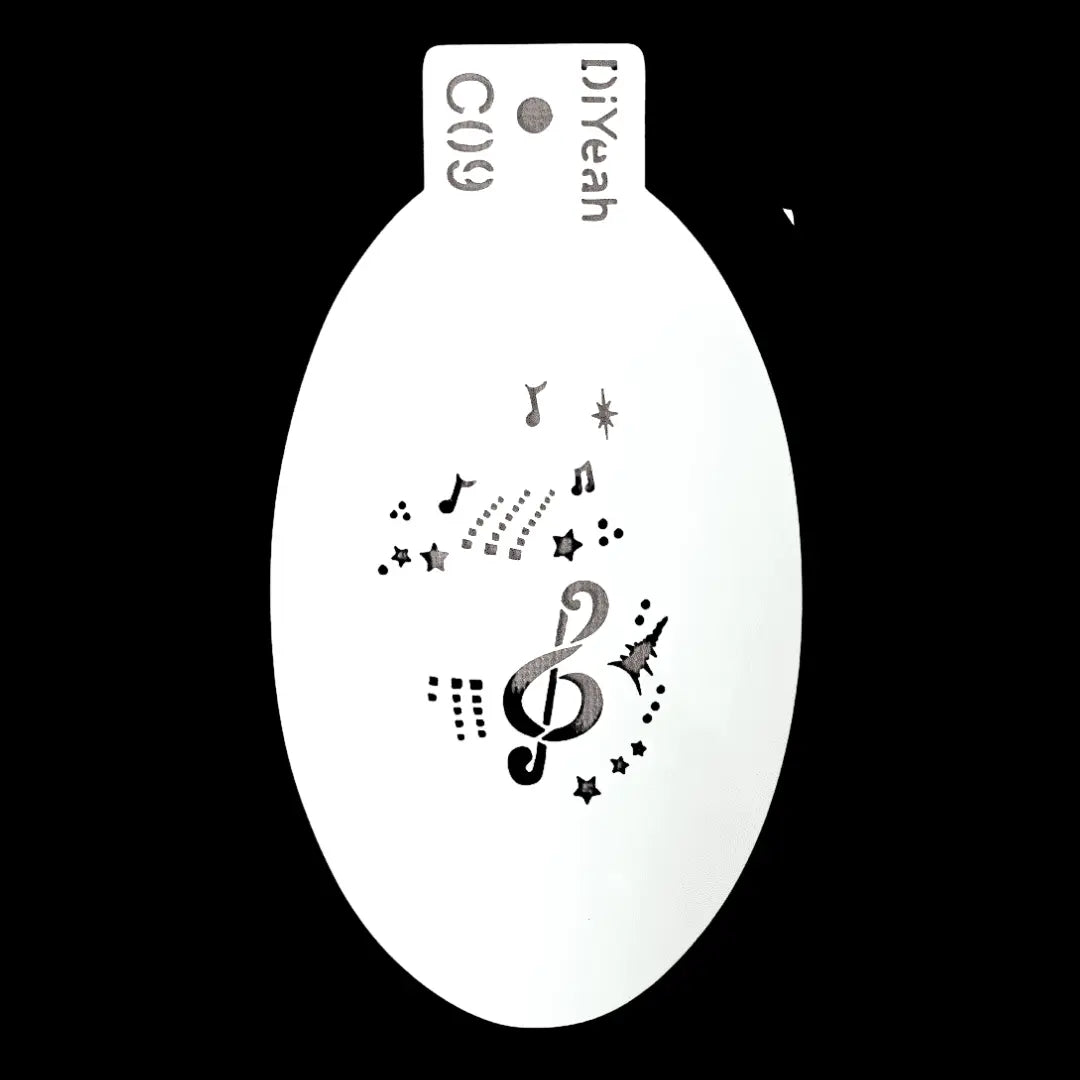 DiYeah Face Painting Stencil - C09 Musical Notes DiYeah! Stencil The Face Paint Shop Australia buy face paints near me