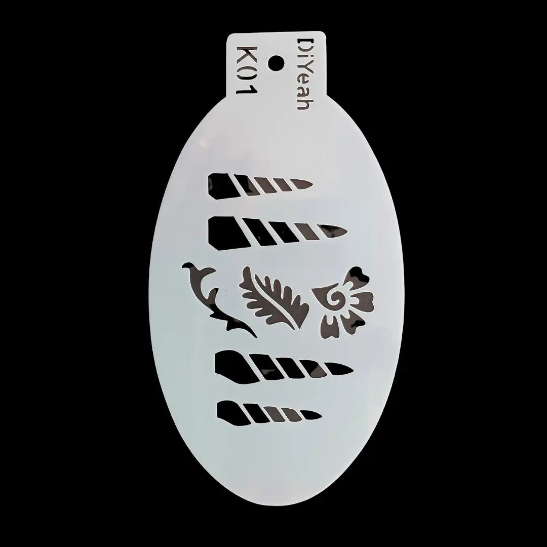DiYeah Face Painting Stencil - K01 Horn Section DiYeah! Stencil The Face Paint Shop Australia buy face paints near me