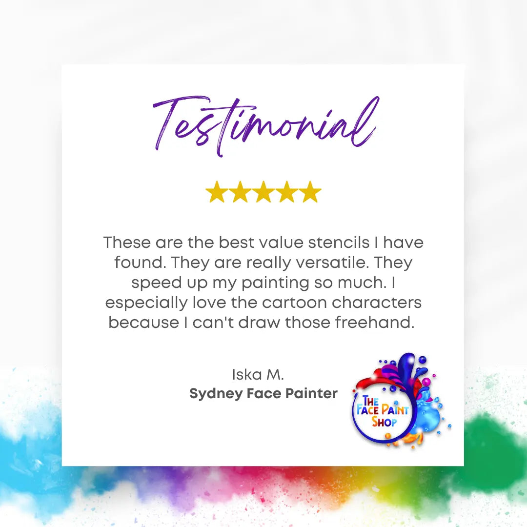 DiYeah Face Painting Stencil - UH1 Baby Unicorn DiYeah! Stencil The Face Paint Shop Australia buy face paints near me