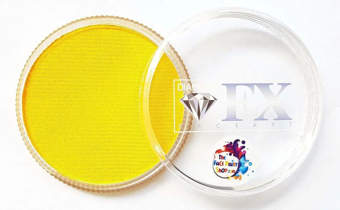 Diamond FX 30g Face Paint Cake - Essential Yellow Diamond FX Base Colour Cake The Face Paint Shop Australia buy face paints near me