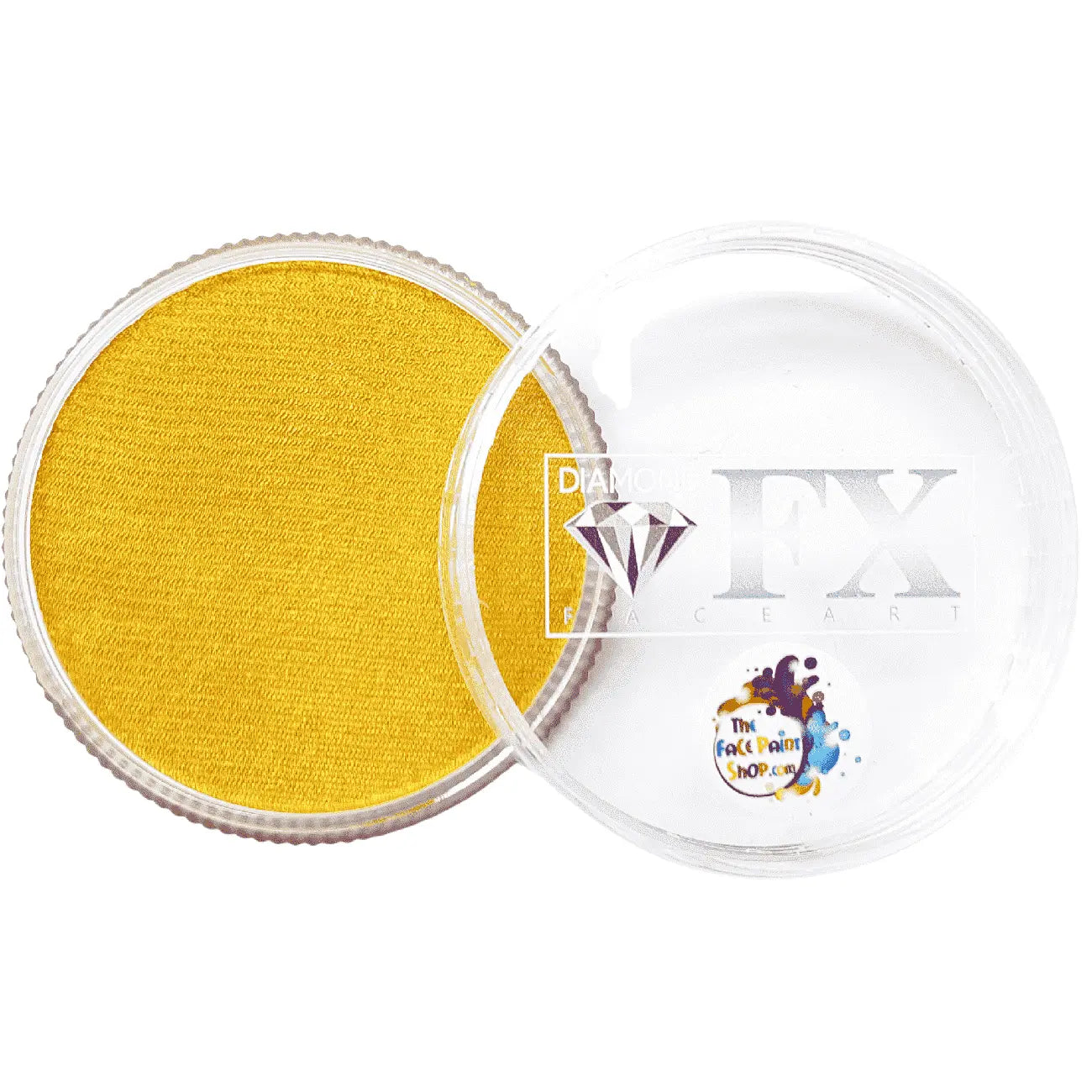 Diamond FX 30g Face Paint Cake - Metallic Gold Diamond FX Face Paint Metallic Cake The Face Paint Shop Australia buy face paints near me