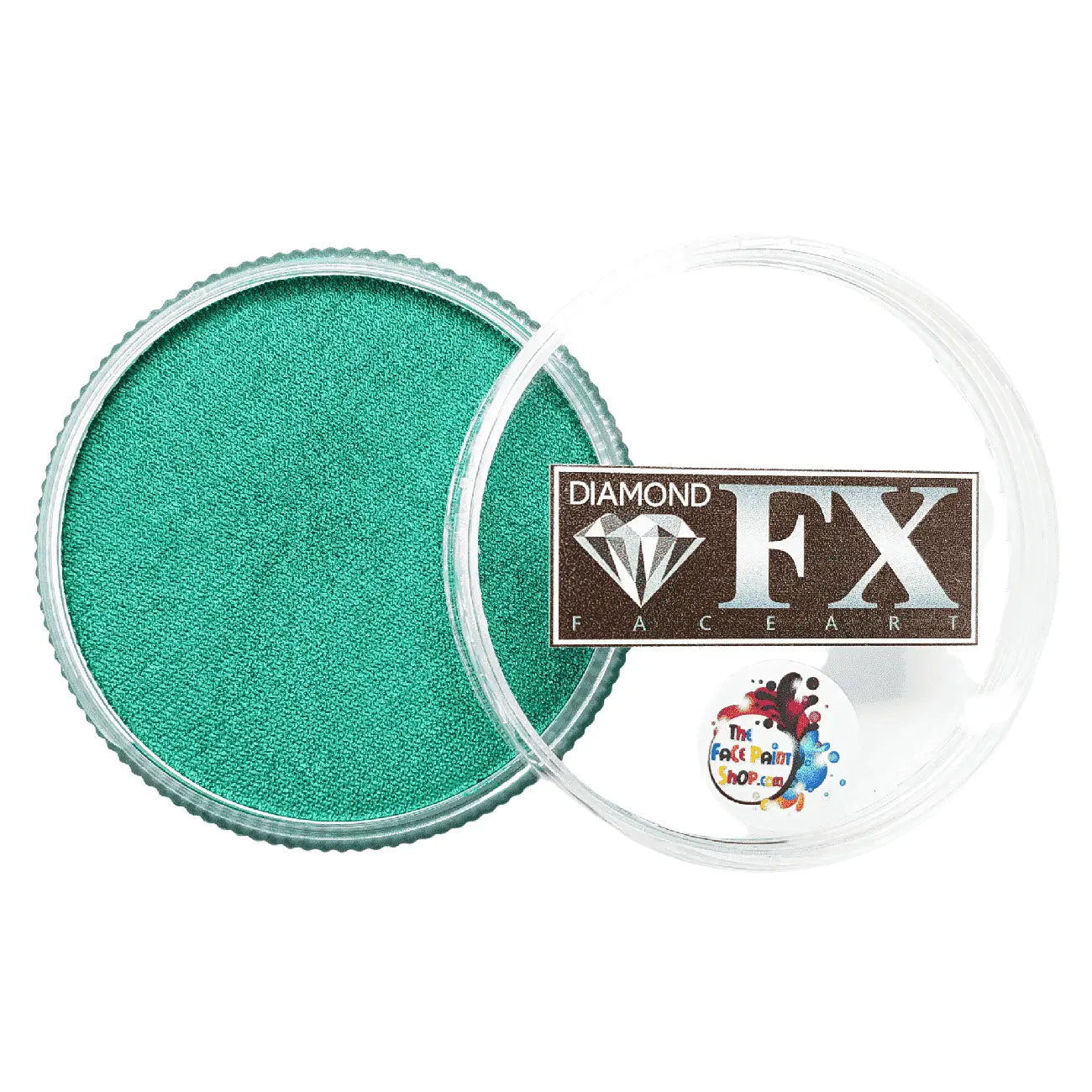 Diamond FX 30g Face Paint Cake - Metallic Green Diamond FX Face Paint Metallic Cake The Face Paint Shop Australia buy face paints near me