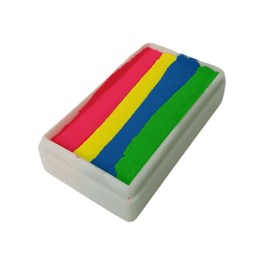 Diamond FX 30g Splitcake #68 Neon Rainbow Diamond FX Splitcake The Face Paint Shop Australia buy face paints near me