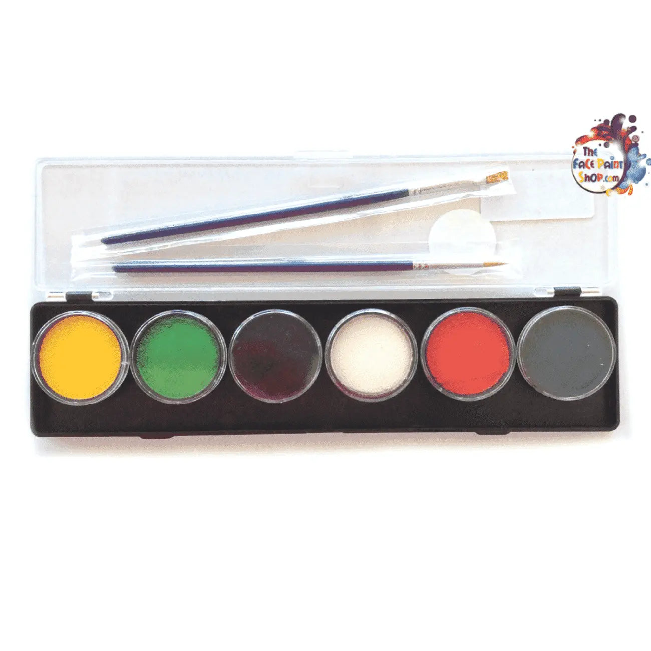 Diamond FX Face Paint Palette - Essential 6 x 10 gram + Two FREE Brushes Diamond FX Palette The Face Paint Shop Australia buy face paints near me