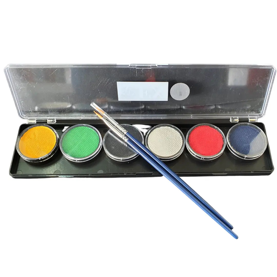 Buy Diamond FX Face Paint Palette - Essential 6 x 10 gram + Two FREE Brushes and professional face & body paint for beginners in Australia. Where to buy face paint near me. 