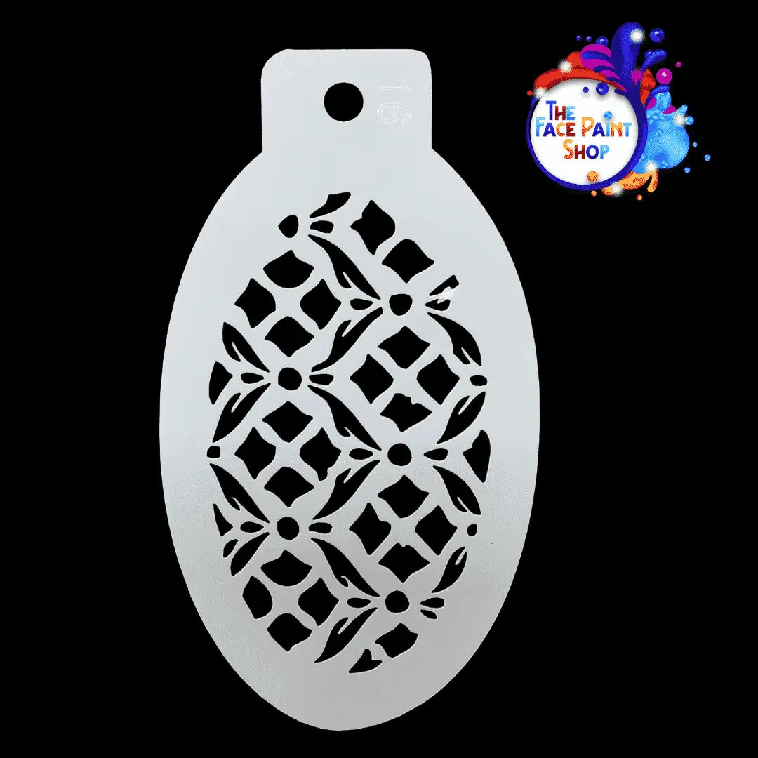 FLIP Face Painting Stencil - 16 Lacework Flip Stencil Stencil The Face Paint Shop Australia buy face paints near me