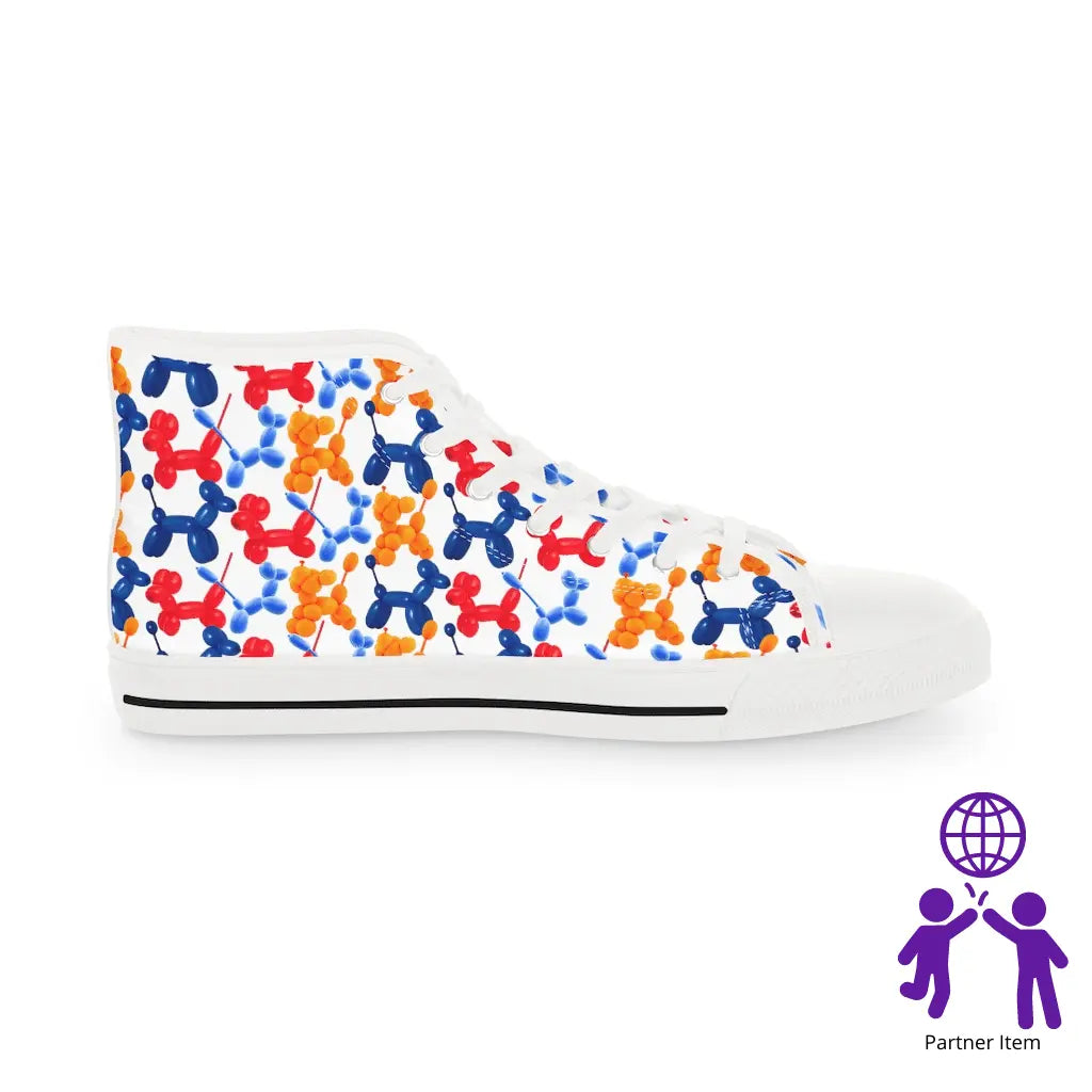 Fun Balloon Animals Men's High Top Sneakers Printify Shoes The Face Paint Shop Australia buy face paints near me