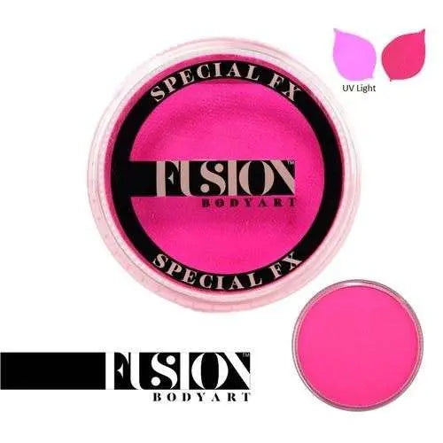Fusion Body Art Face Paint Cake Neon - Magenta 32g Fusion BodyArt Face Paint Neon Cake The Face Paint Shop Australia buy face paints near me