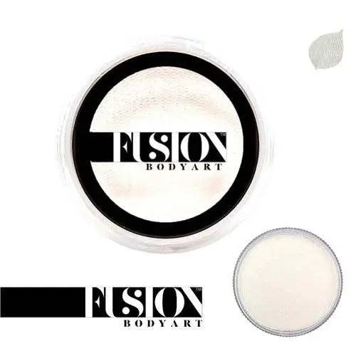 Fusion Body Art Face Paint Cake Pearl - Fairy White 25g Fusion BodyArt Face Paint Metallic Cake The Face Paint Shop Australia buy face paints near me