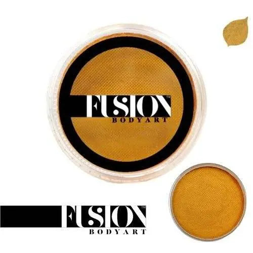 Fusion Body Art Face Paint Cake Pearl - Metallic Gold 25g Fusion BodyArt Face Paint Metallic Cake The Face Paint Shop Australia buy face paints near me