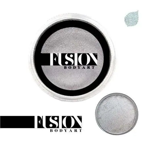 Fusion Body Art Face Paint Cake Pearl - Metallic Silver 25g Fusion BodyArt Face Paint Metallic Cake The Face Paint Shop Australia buy face paints near me