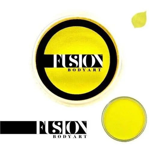 Fusion Body Art Face Paint Cake Prime - Bright Yellow 32g Fusion BodyArt Face Paint Cake The Face Paint Shop Australia buy face paints near me