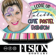 Fusion Body Art Palette - Lodie Up Cute Pastel Rainbow Fusion BodyArt Body Paint & Foundation The Face Paint Shop Australia buy face paints near me