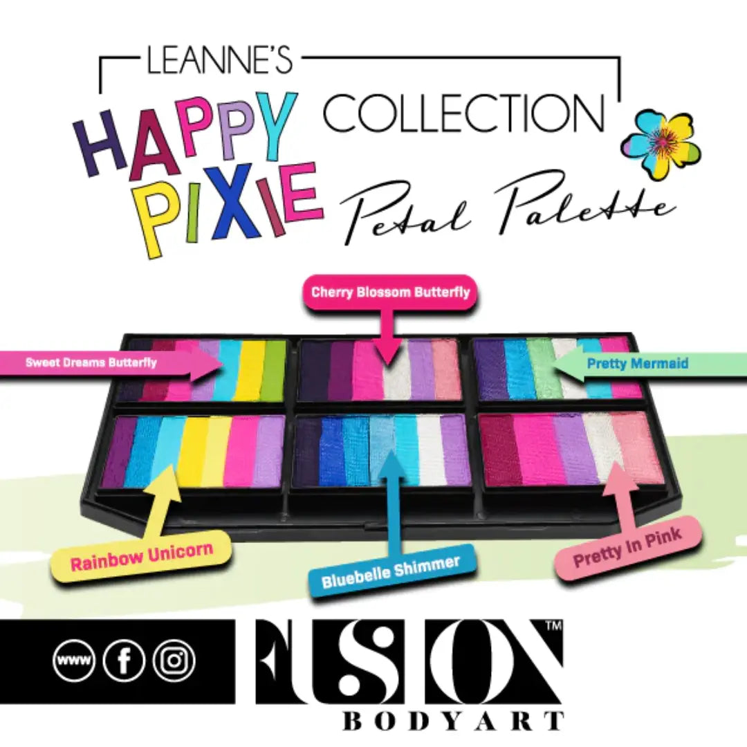  Buy Fusion Body Art Petal Palette - Leanne's Happy Pixie and professional face & body paint for beginners in Australia. Where to buy face paint near me. 
