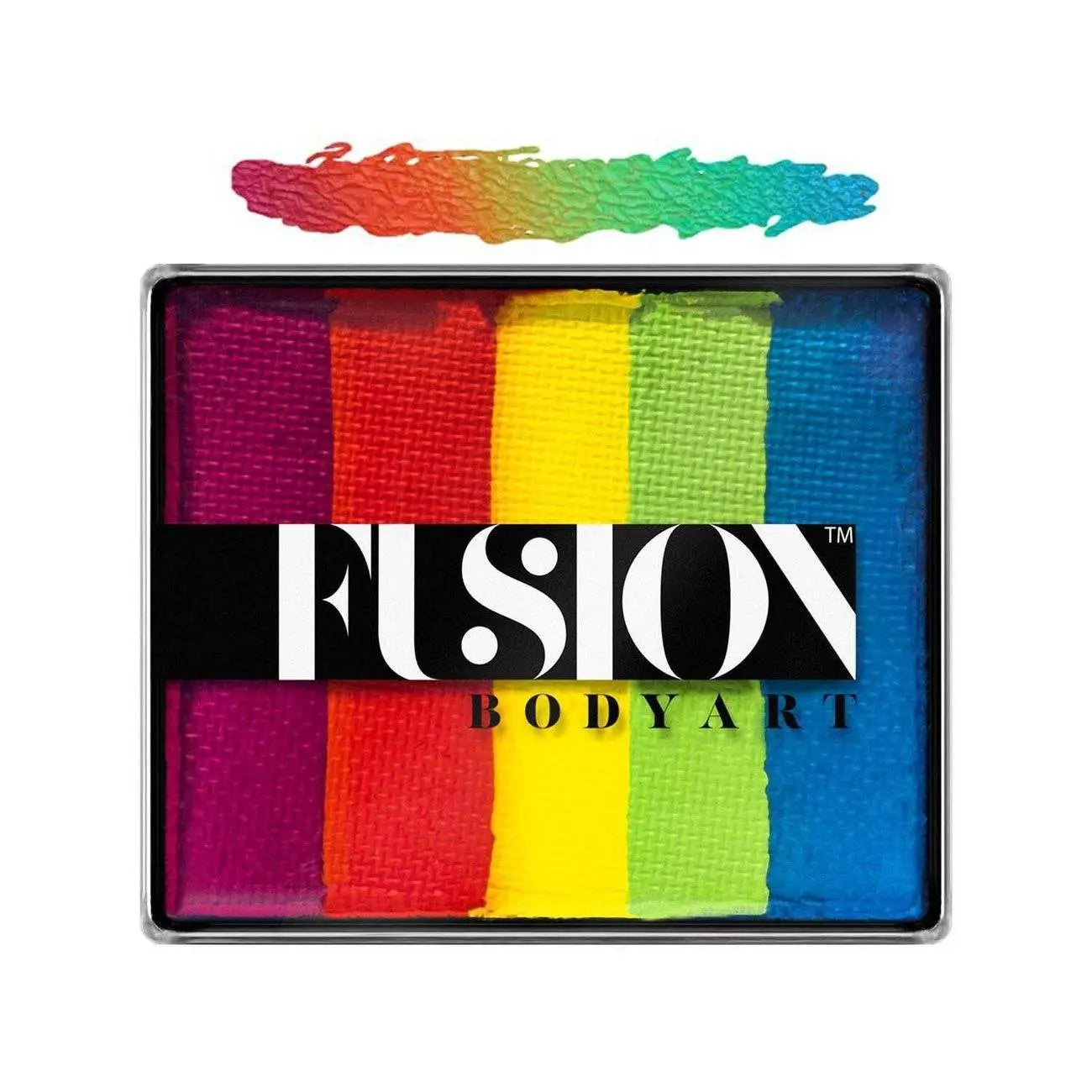 Fusion Body Art Rainbow Cake - RAINBOW JOY 50g Fusion BodyArt Splitcake The Face Paint Shop Australia buy face paints near me