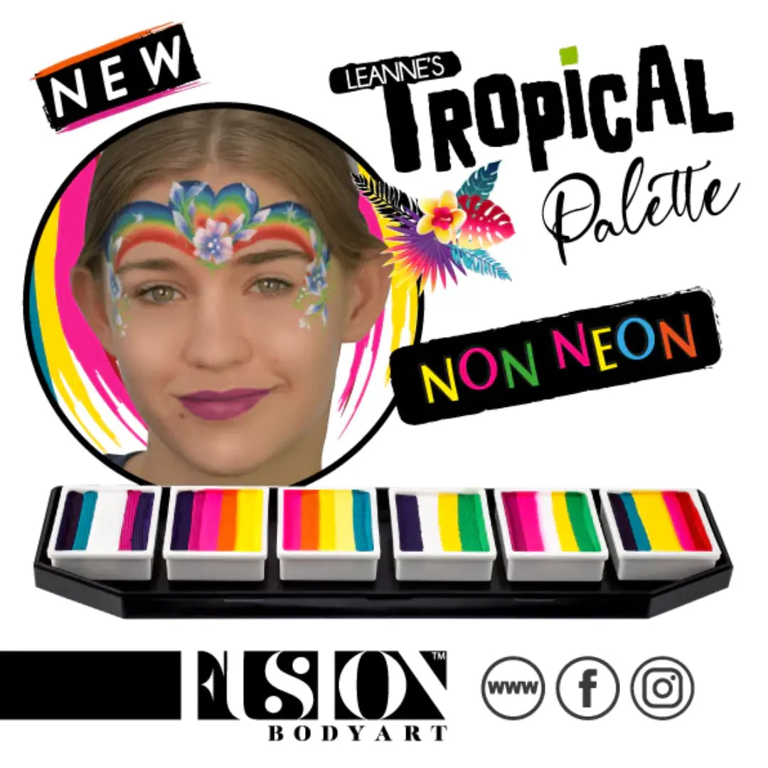  Buy Fusion Body Art Spectrum Palette - Leanne's Tropical Collection FX and professional face & body paint for beginners in Australia. Where to buy face paint near me. 