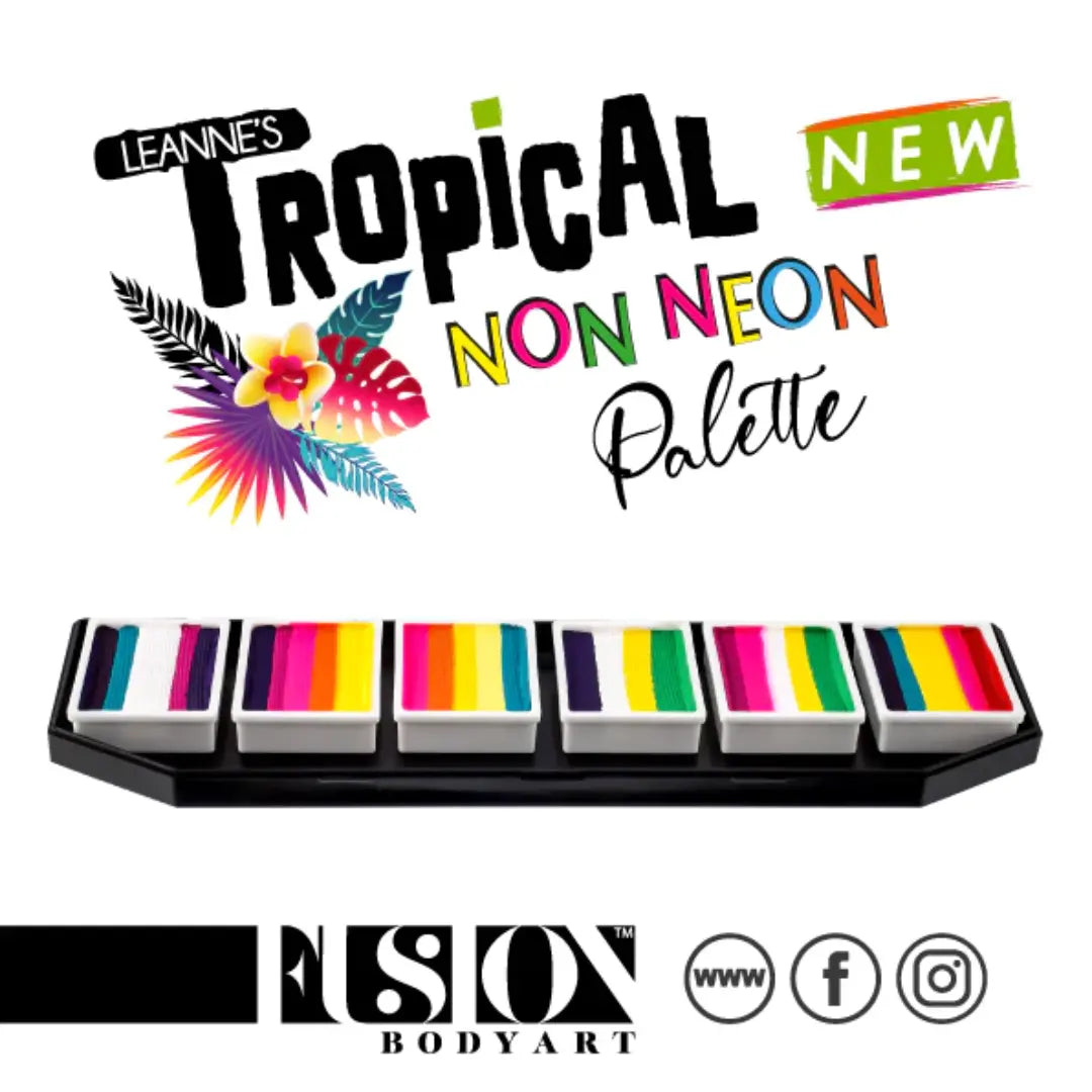  Buy Fusion Body Art Spectrum Palette - Leanne's Tropical Collection FX and professional face & body paint for beginners in Australia. Where to buy face paint near me. 