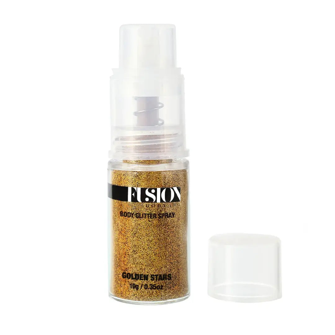  Buy Fusion Glitter Pump Spray - Golden Stars and professional face & body paint for beginners in Australia. Where to buy face paint near me. 