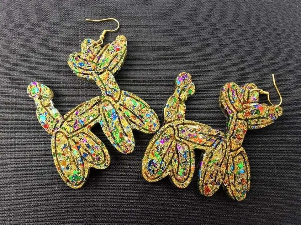 Giant Balloon Dog Earrings My Best Life Jewellery Earrings The Face Paint Shop Australia buy face paints near me