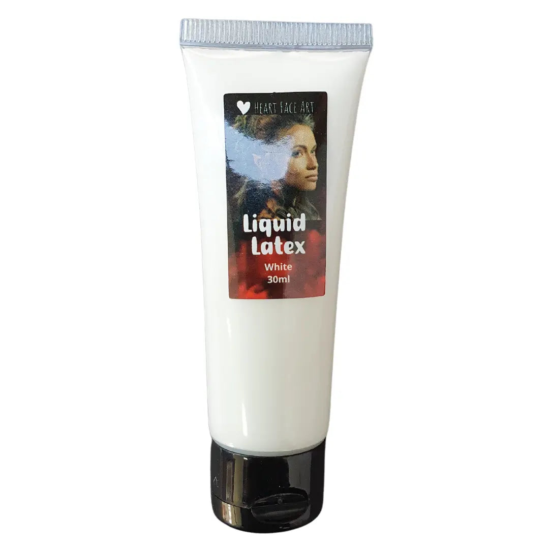  Buy Heart Face Art SFX - Liquid Latex 30ml White and professional face & body paint for beginners in Australia. Where to buy face paint near me. 