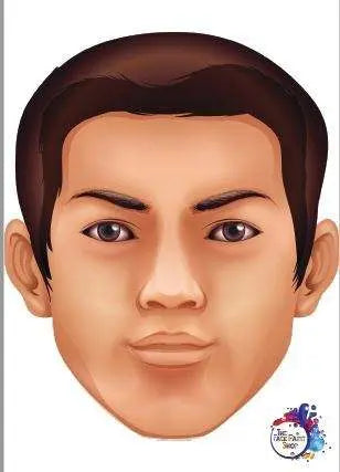 Laminated Face Paint & Make up Practice Face - Boy The Face Paint Shop Practice Pads The Face Paint Shop Australia buy face paints near me