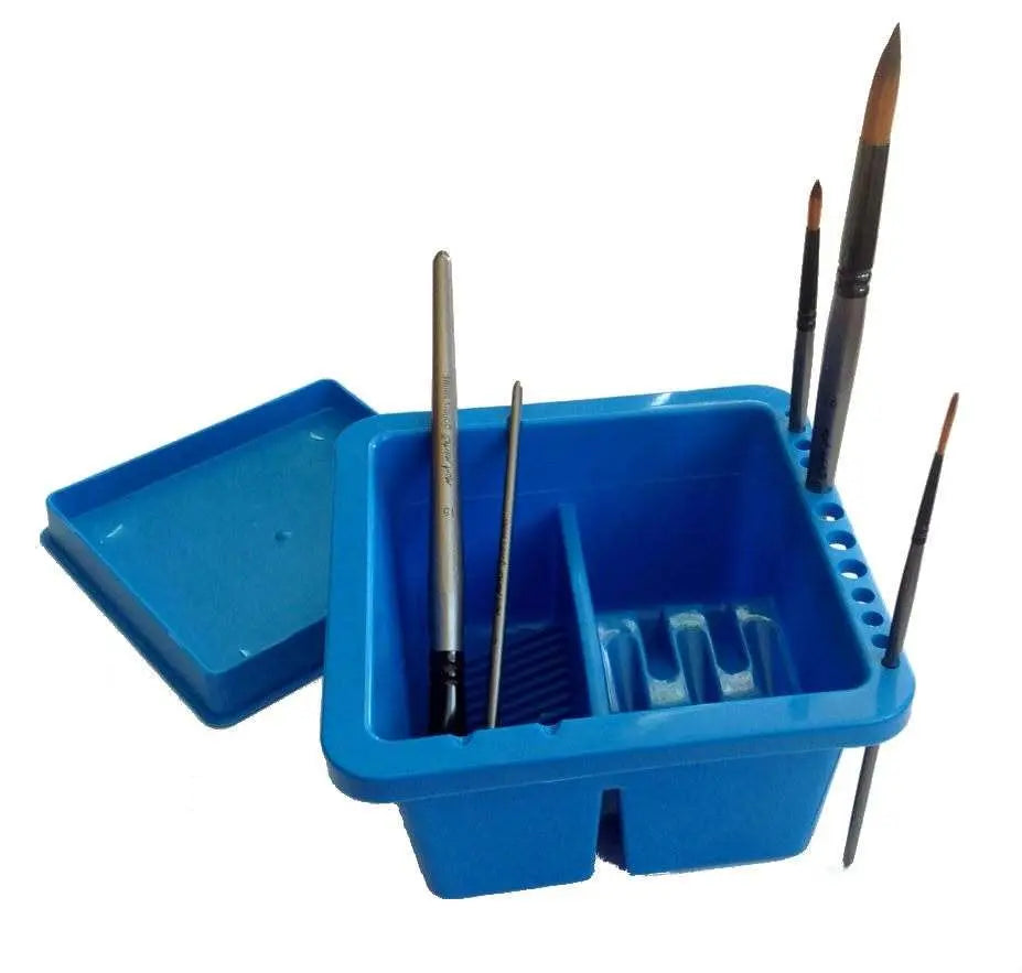 Mont Marte Brushwasher - Square Plastic Twin Compartment Mont Marte Brush Washer The Face Paint Shop Australia buy face paints near me