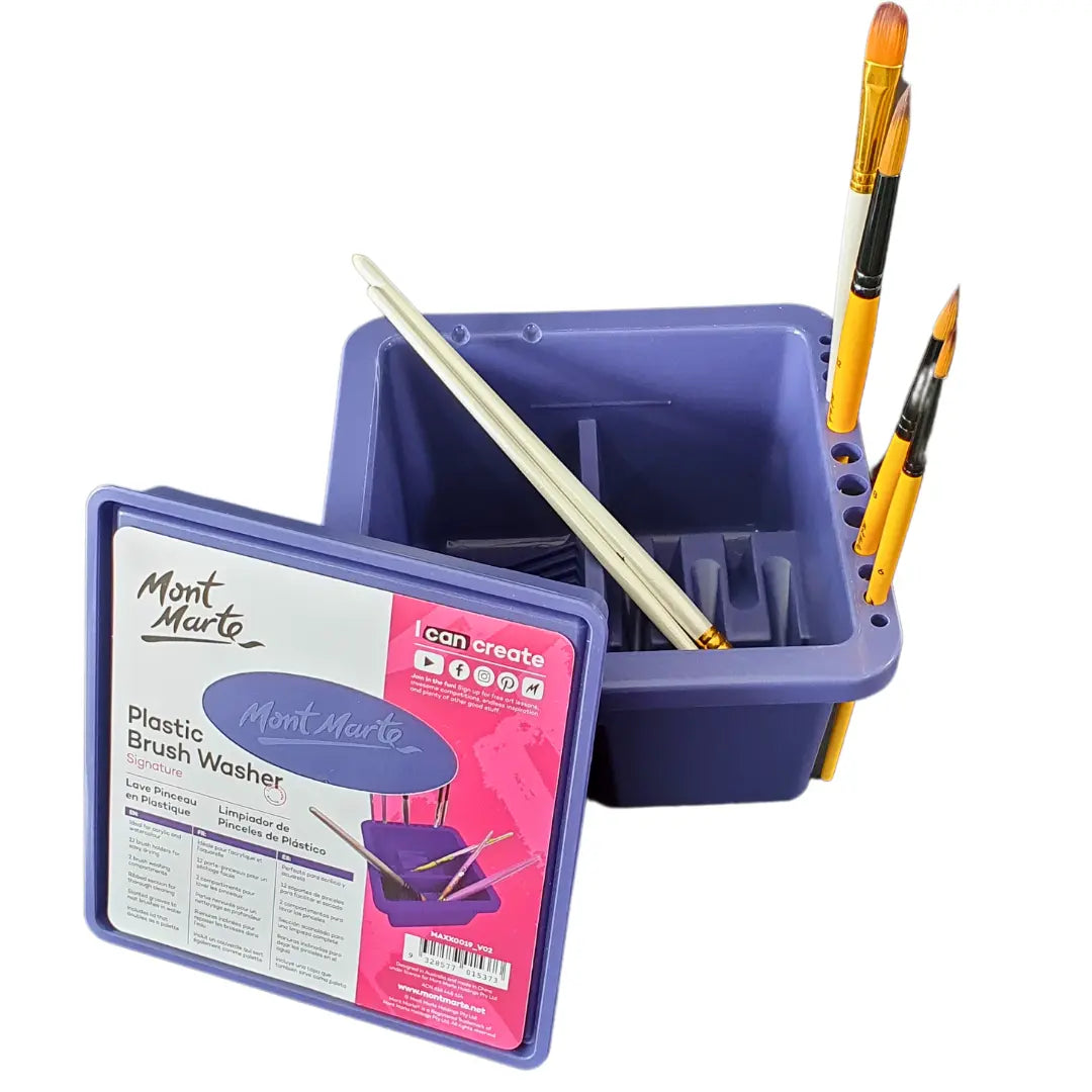  Buy Mont Marte Brushwasher - Square Plastic Twin Compartment and professional face & body paint for beginners in Australia. Where to buy face paint near me. 