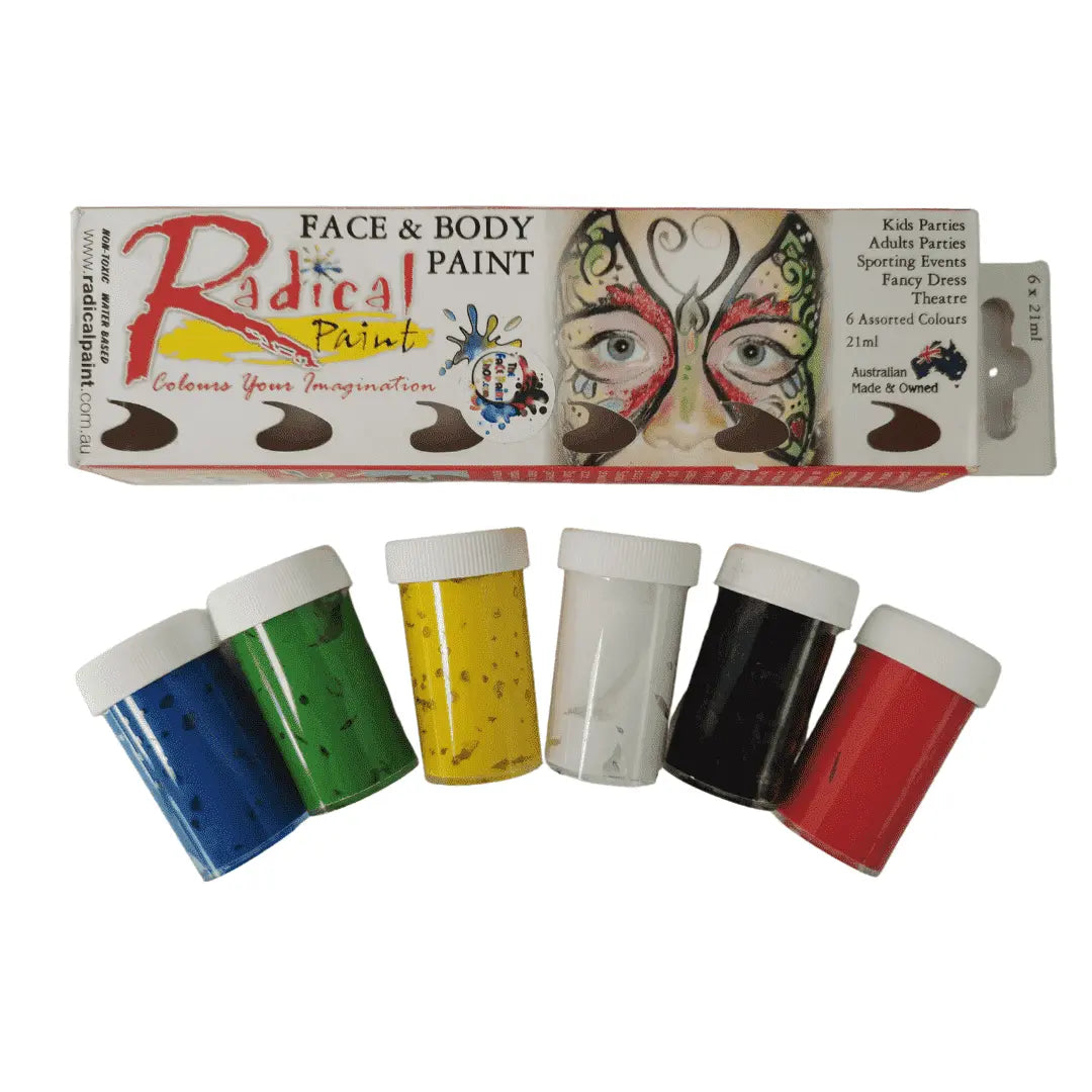 Radical Liquid Face Paint Starter Set Radical Paints Liquid Paint The Face Paint Shop Australia buy face paints near me