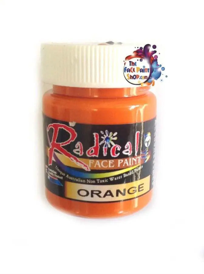 Radical Paints Face Paint 40ml - Orange Radical Paints Liquid Paint The Face Paint Shop Australia buy face paints near me