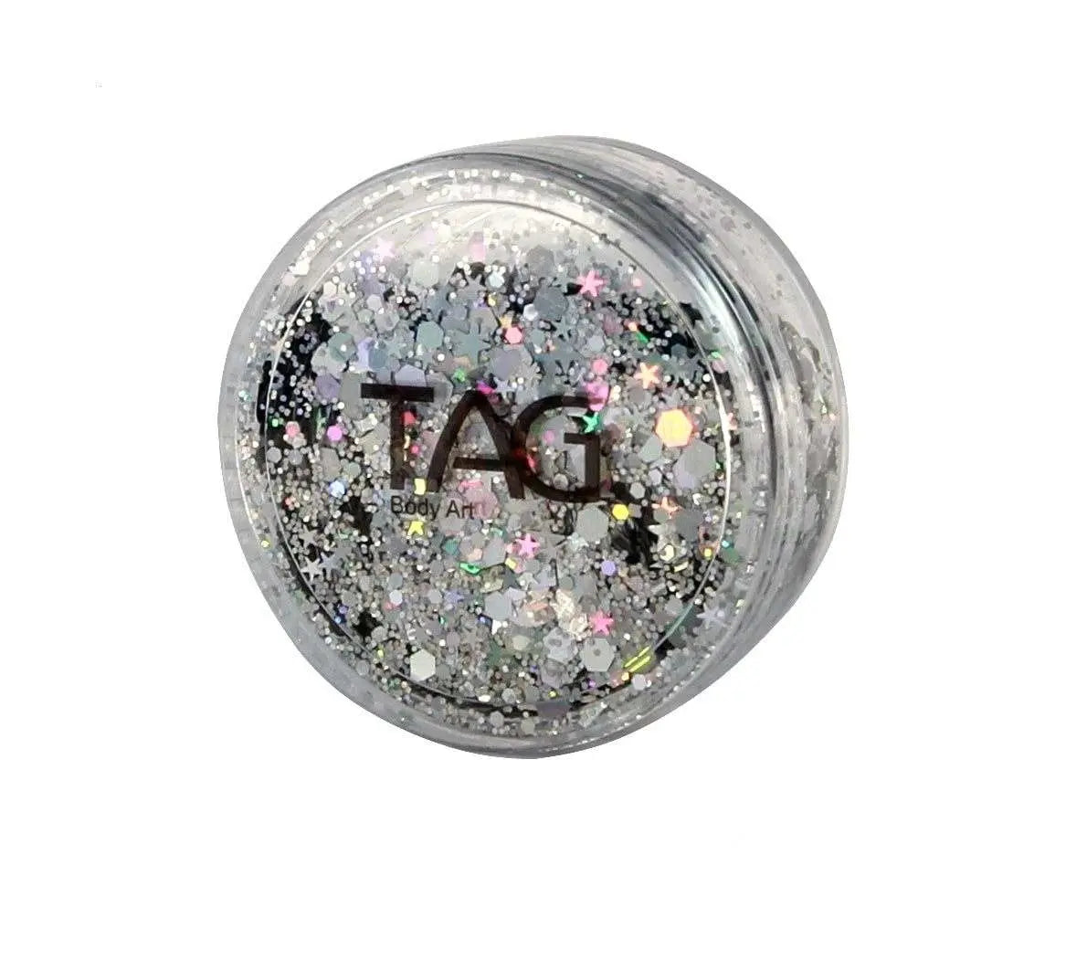 TAG Body Art Chunky Glitter 10g - Silver Tag Body Art Loose Glitter The Face Paint Shop Australia buy face paints near me