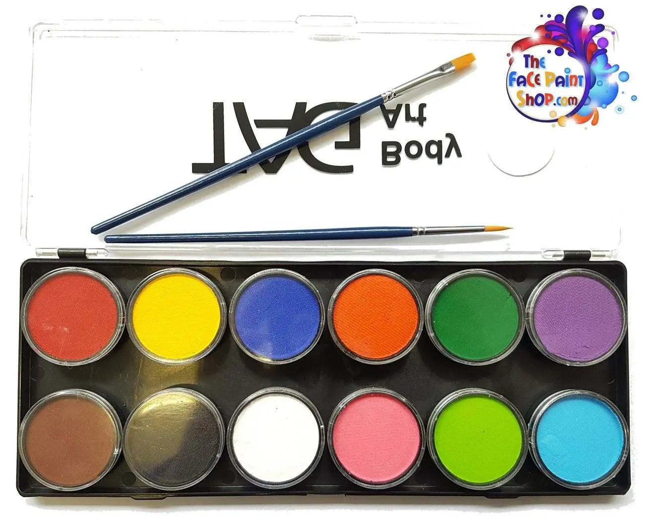 TAG Body Art Face Paint Palette - Regular 12 x 10g Tag Body Art Palette The Face Paint Shop Australia buy face paints near me