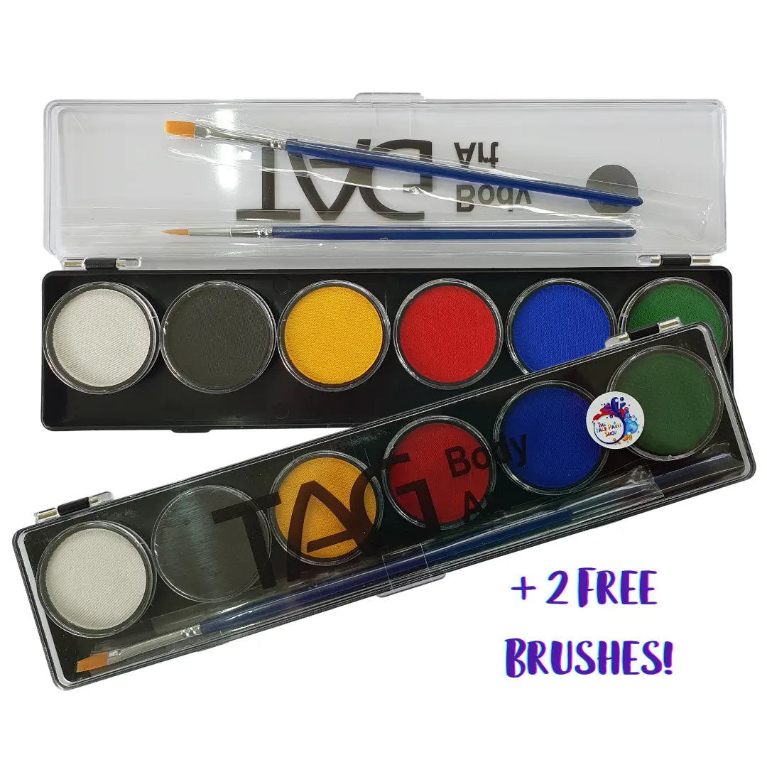  Buy TAG Body Art Face Paint Palette - Regular 6 x 10g and professional face & body paint for beginners in Australia. Where to buy face paint near me. 