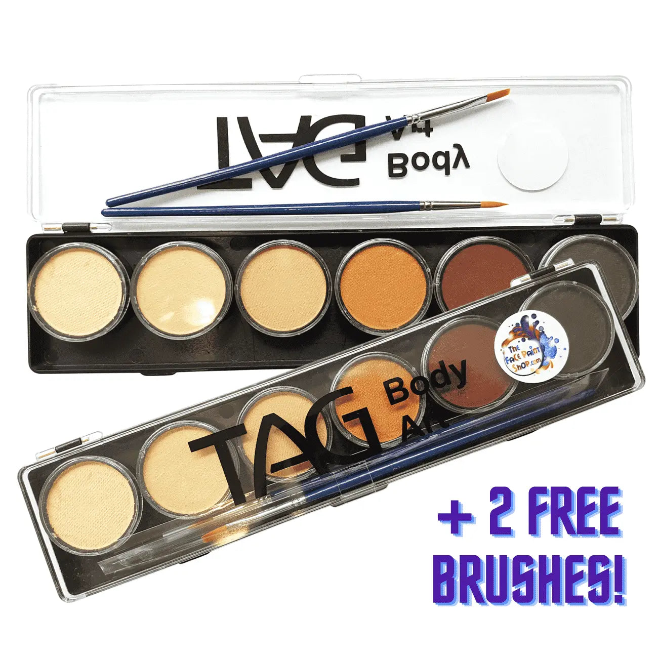 TAG Body Art Face Paint Palette - Skin Tone 6 x 10g Tag Body Art Palette The Face Paint Shop Australia buy face paints near me