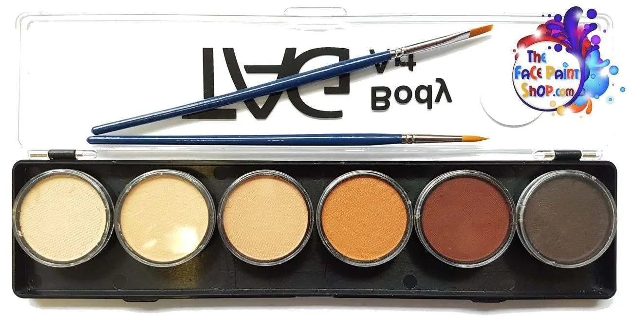 TAG Body Art Face Paint Palette - Skin Tone 6 x 10g Tag Body Art Palette The Face Paint Shop Australia buy face paints near me