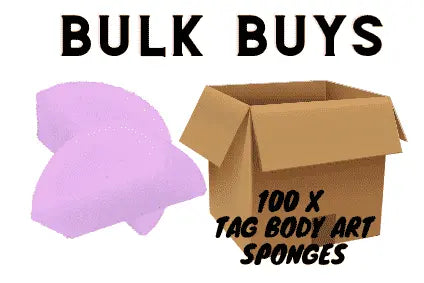 TAG Body Art Half Moon Sponge  x 100 (Bulk Box) Tag Body Art Makeup Sponges The Face Paint Shop Australia buy face paints near me