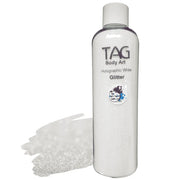 TAG Cosmetic Glitter Bottle 180ml - Holographic White Tag Body Art Loose Glitter The Face Paint Shop Australia buy face paints near me