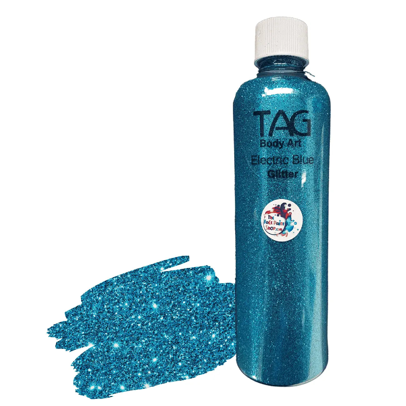 TAG Cosmetic Glitter Bulk Bottle 180ml - Electric Blue Tag Body Art Loose Glitter The Face Paint Shop Australia buy face paints near me