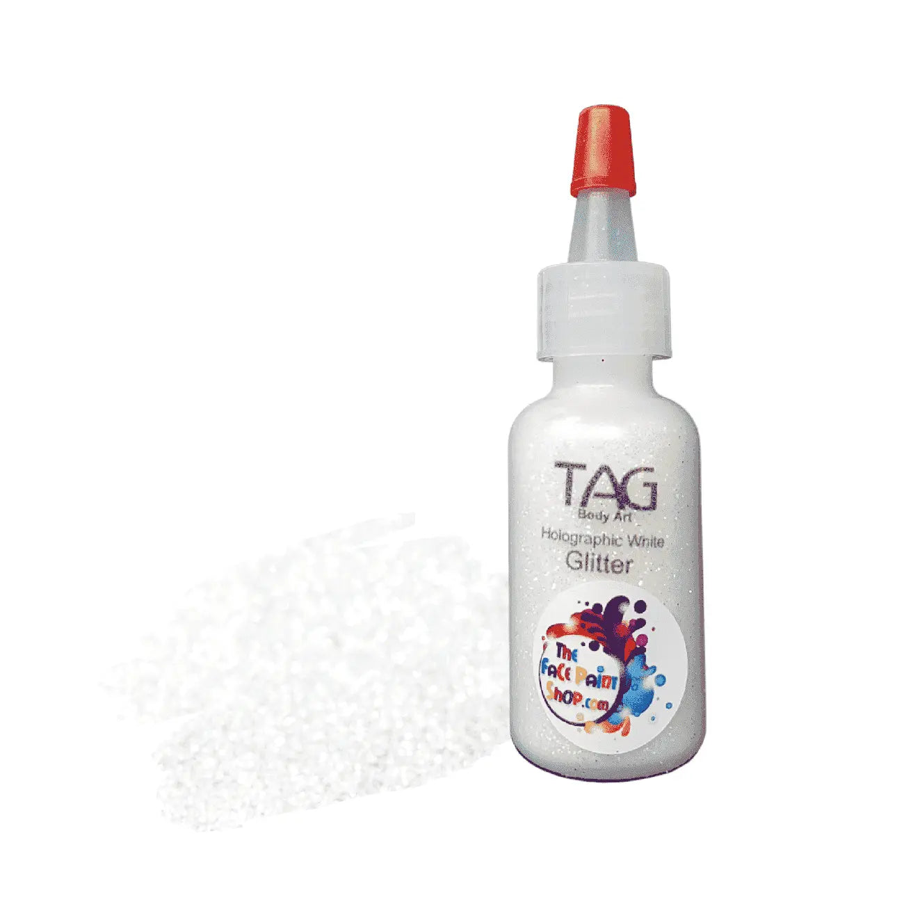 TAG Puff Glitter 15ml Puffer Bottle - Holographic White Tag Body Art Loose Glitter The Face Paint Shop Australia buy face paints near me