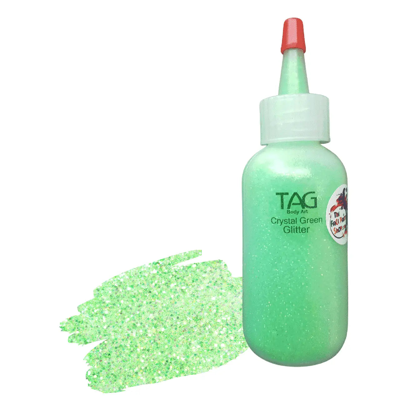 TAG Puff Glitter 60ml Puffer Bottle - Crystal Green Tag Body Art Loose Glitter The Face Paint Shop Australia buy face paints near me