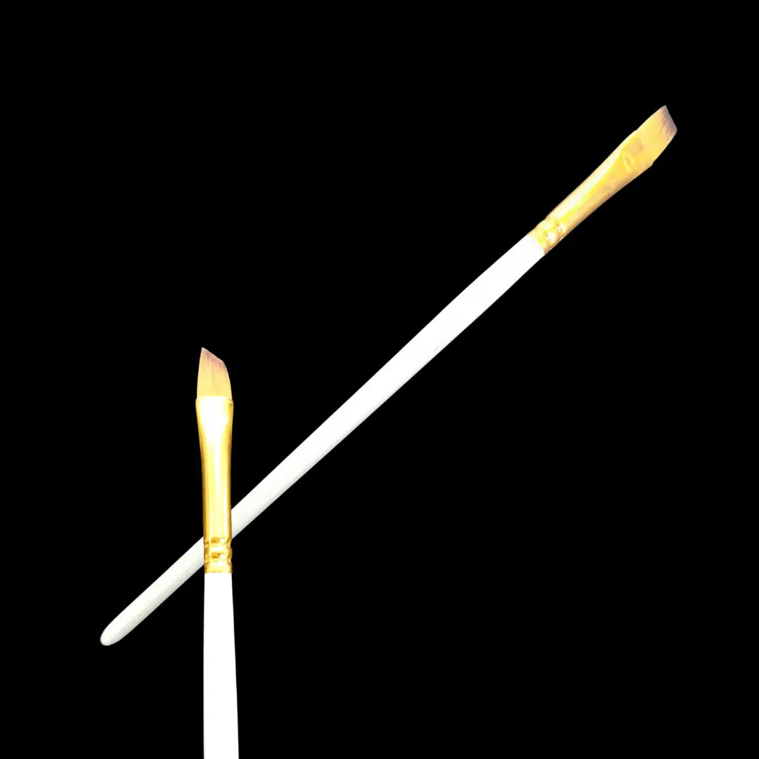 White Pearl Angle Flat No. 2 White Pearl Angle Brush The Face Paint Shop Australia buy face paints near me