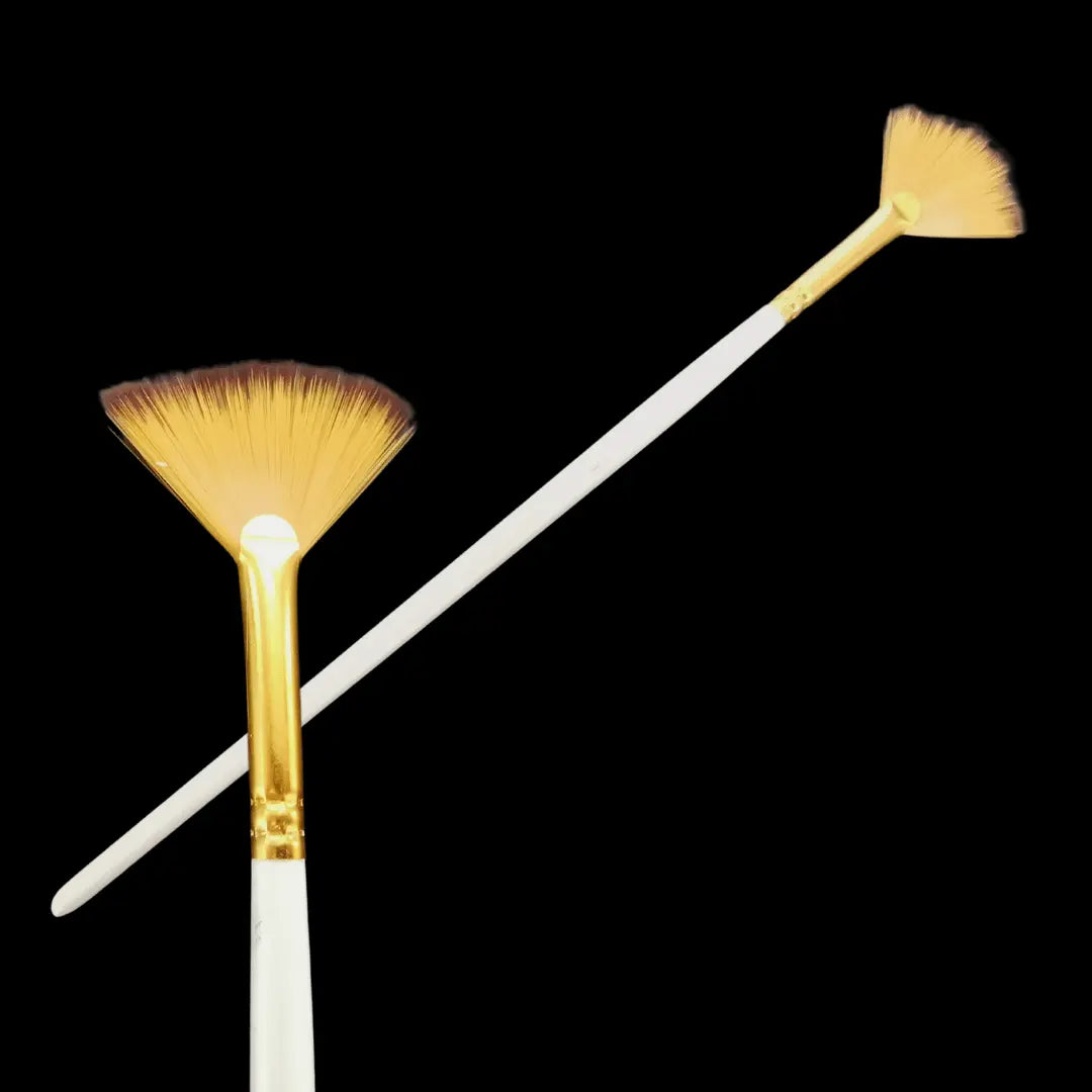 White Pearl Fan Brush no. 5 White Pearl Fan Brush The Face Paint Shop Australia buy face paints near me